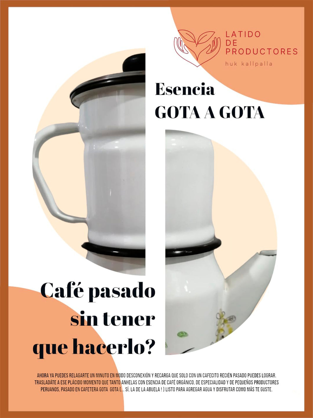 Esencia de Café Orgánico de Especialidad en gota a gota